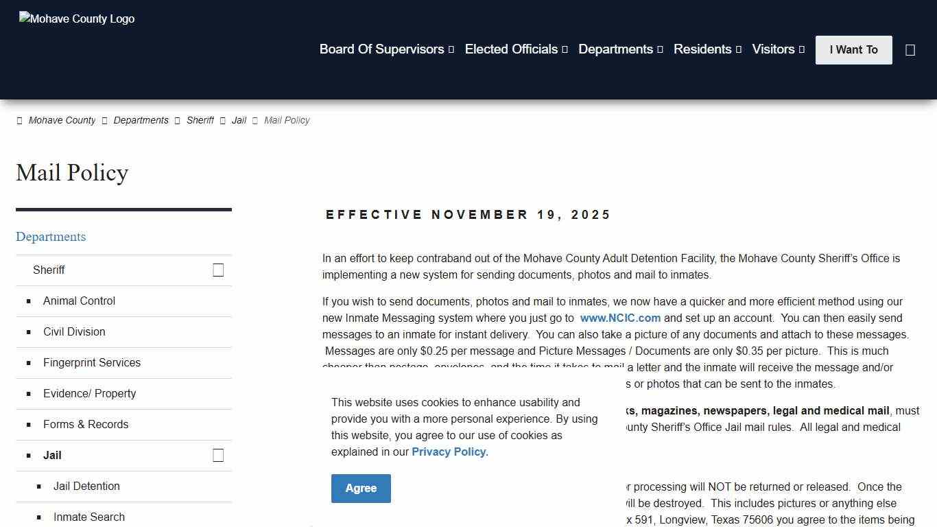 Mail Policy Mohave County