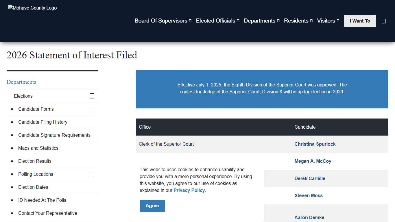 2026 Statement of Interest Filed Mohave County